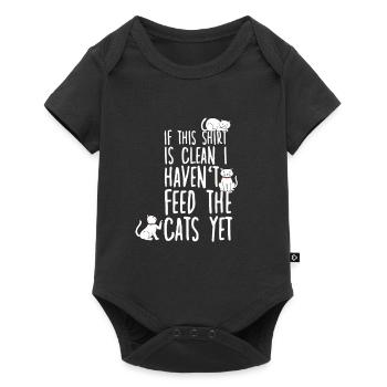 Drôle de chat Propriétaire Cadeau Chats Maman - Body à manches courtes Premium Bébé - noir - Devant
