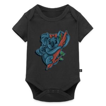 Koala Bear Animal Gift Zoo Sleeping Marsupial - Baby Premium short-sleeve bodysuit - black - Front