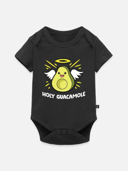 Avocado-Engel Heilige Guacamole - Baby Premium Kurzarmbody - Schwarz