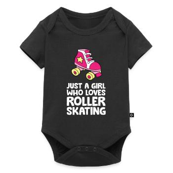 Just a Girl Who Loves Roller Skating - Baby Premium short-sleeve bodysuit - black - Front