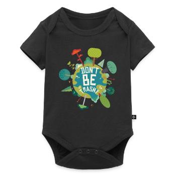 Ne soyez pas trash citations du Jour de la Terre - Body à manches courtes Premium Bébé - noir - Devant