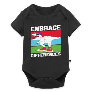 Embrace The Difference Different Quotes - Baby Premium short-sleeve bodysuit - black - Front