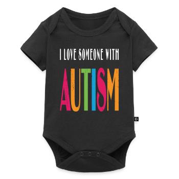 I Love Someone With Autism Autism Retro - Baby Premium short-sleeve bodysuit - black - Front