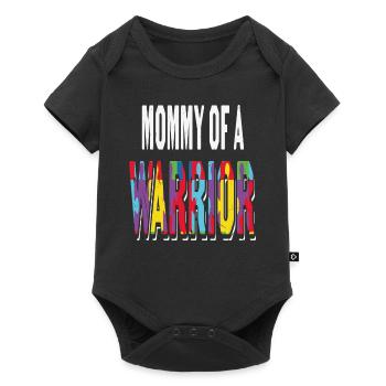 Mommy Of A Warrior Autism Quotes - Baby Premium short-sleeve bodysuit - black - Front
