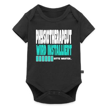 Physiotherapeut wird installiert - Baby Premium Kurzarmbody - Schwarz - Vorne