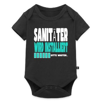 Sanitäter wird installiert - Baby Premium Kurzarmbody - Schwarz - Vorne