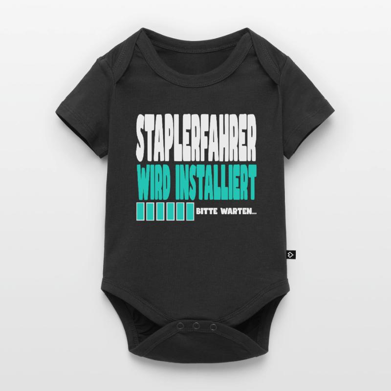 Staplerfahrer wird installiert Baby Premium Kurzarmbody