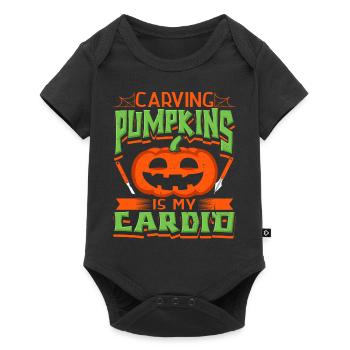Kürbisse Schnitzen Gruselig Geschnitzt Halloween - Baby Premium Kurzarmbody - Schwarz - Vorne