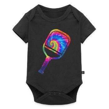 Pickleball Paddle Tie Dye Rétro - Body à manches courtes Premium Bébé - noir - Devant