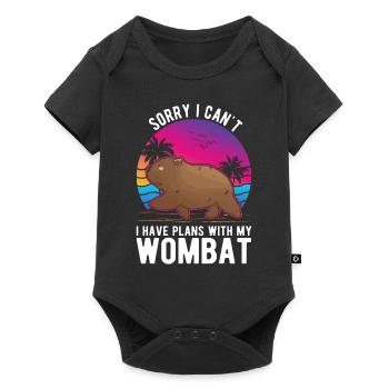 Wombat australien - Body à manches courtes Premium Bébé - noir - Devant