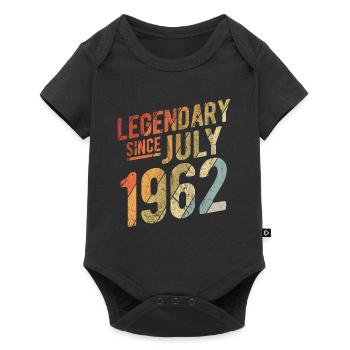60th Birthday Gift Legendary Since July 1962 60 Ye - Baby Premium Kurzarmbody - Schwarz - Vorne