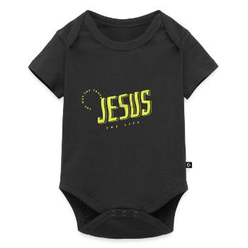 Christ Jésus Le Chemin La Vérité La Vie Bénie - Body à manches courtes Premium Bébé - noir - Devant