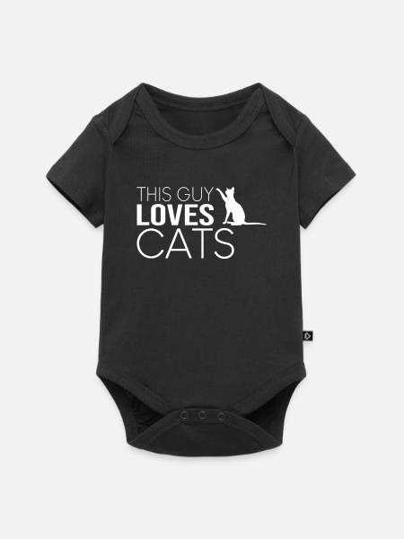 Typ Katze Spruch - Baby Premium Kurzarmbody - Schwarz