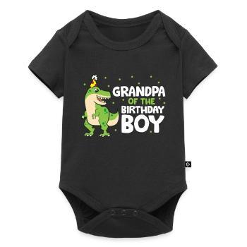 Grandpa Of The Birthday Boy Dinosaur Birthday - Baby Premium short-sleeve bodysuit - black - Front