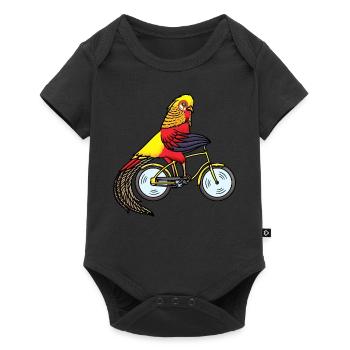 Golden Pheasant Bird Vélo Cycliste - Body à manches courtes Premium Bébé - noir - Devant