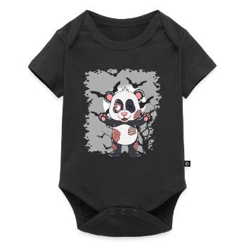 Halloween Zombie Animals Halloween Panda - Baby Premium short-sleeve bodysuit - black - Front
