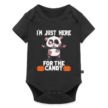 Halloween I'm Just Here For The Candy - Baby Premium short-sleeve bodysuit - black - Front