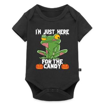Halloween I'm Just Here For The Candy - Baby Premium Kurzarmbody - Schwarz - Vorne