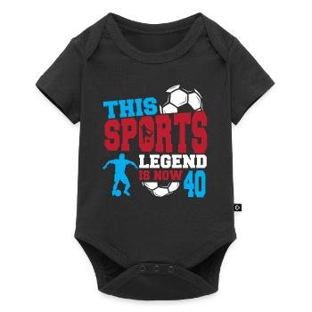 Cette légende du sport a maintenant 40 ans, le jeu de football 40. - Body à manches courtes Premium Bébé - noir - Devant