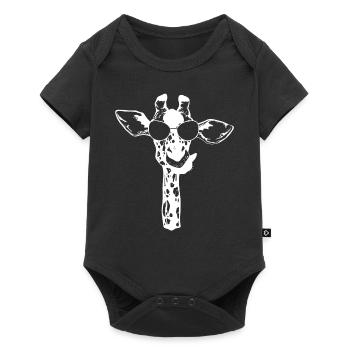 Giraffe With Sunglass Giraffe Lover Zoo Animal Fun - Baby Premium short-sleeve bodysuit - black - Front