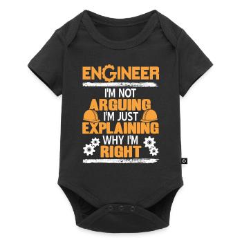 Juste expliquer pourquoi j’ai raison Funny Engineer - Body à manches courtes Premium Bébé - noir - Devant