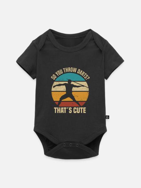Speerwerfen - Baby Premium Kurzarmbody - Schwarz