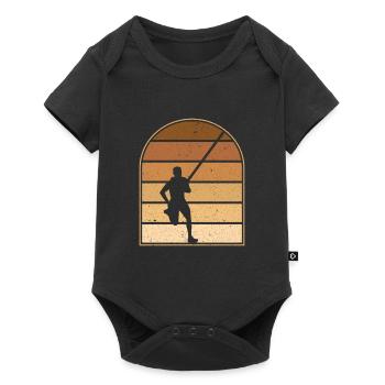 Pole vaulter - Baby Premium short-sleeve bodysuit - black - Front