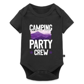 Équipe de fête de camping - Body à manches courtes Premium Bébé - noir - Devant