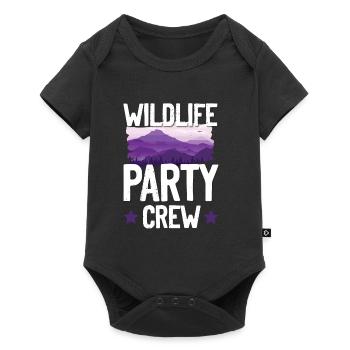 Équipe de fête de la faune - Body à manches courtes Premium Bébé - noir - Devant