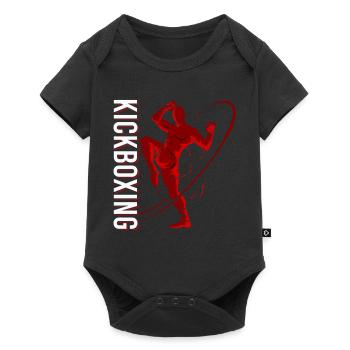 Kickboxer Martial Arts Kickboxing Kickboxen - Baby Premium Kurzarmbody - Schwarz - Vorne