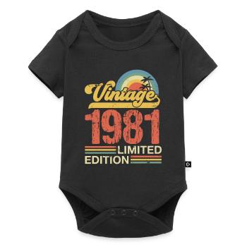 1981 - Baby Premium short-sleeve bodysuit - black - Front