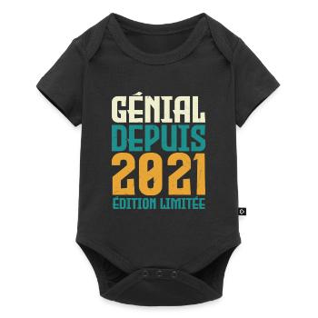 Génial depuis 2021 - Body à manches courtes Premium Bébé - noir - Devant