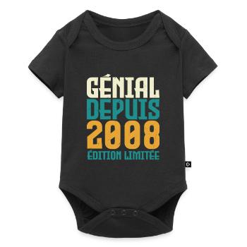 Génial depuis 2008 - Body à manches courtes Premium Bébé - noir - Devant