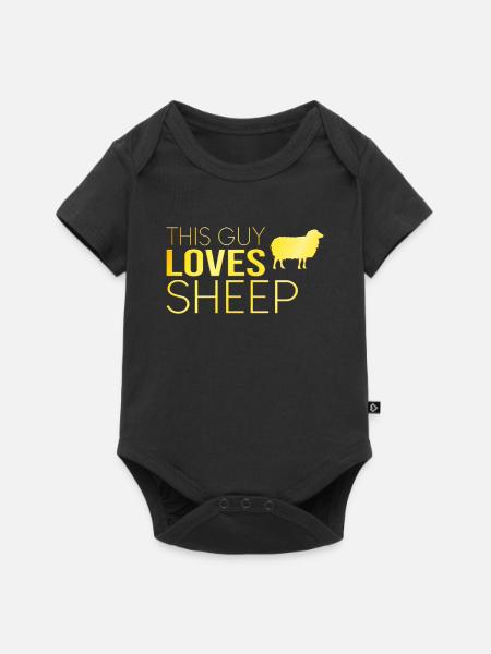 Typ Schaf Spruch - Baby Premium Kurzarmbody - Schwarz