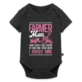 Agriculteur Agriculteur Maman Mère Tracteur - Body à manches courtes Premium Bébé - noir - Devant