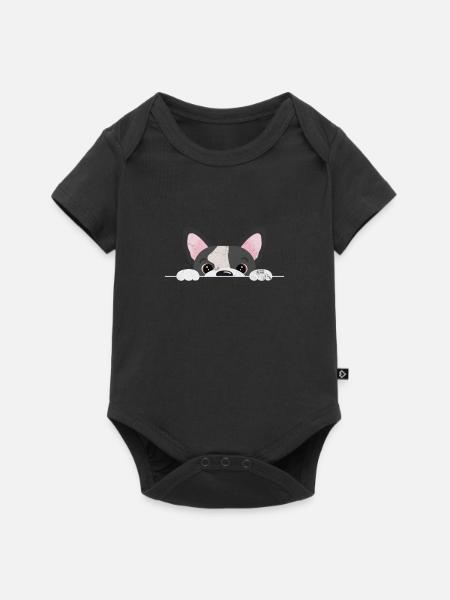 Boston Terrier - Baby Premium Kurzarmbody - Schwarz
