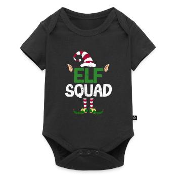 Elf Squad Funny Elves Family Christmas Matching - Baby Premium short-sleeve bodysuit - black - Front