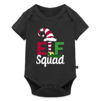 Funny Elves Family Christmas Matching Xmas - Baby Premium short-sleeve bodysuit - black - Front