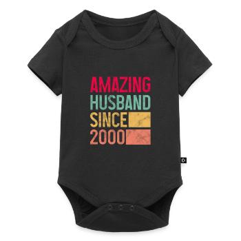 Ehemann seit 2000 - Baby Premium Kurzarmbody - Schwarz - Vorne