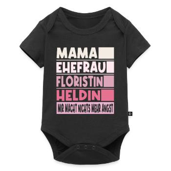 Floristin Mama Ehefrau Heldin - Baby Premium Kurzarmbody - Schwarz - Vorne