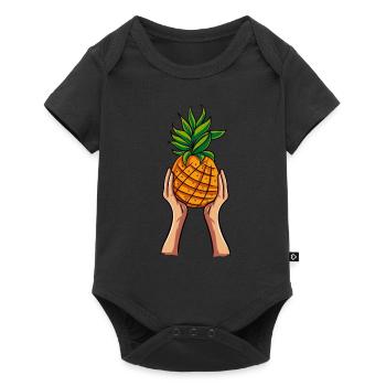 Pineapple - Baby Premium short-sleeve bodysuit - black - Front