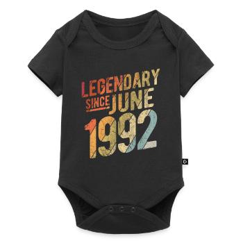30th Birthday Gift Legendary Since June 1992 30 Ye - Baby Premium Kurzarmbody - Schwarz - Vorne