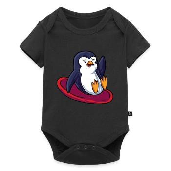 Penguin Sledge - Baby Premium short-sleeve bodysuit - black - Front