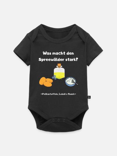 Was macht den Spreewälder stark? - Baby Premium Kurzarmbody - Schwarz
