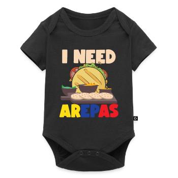 Funny Arepa Colombia - Baby Premium short-sleeve bodysuit - black - Front