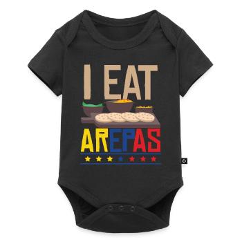 I eat arepas - Baby Premium short-sleeve bodysuit - black - Front