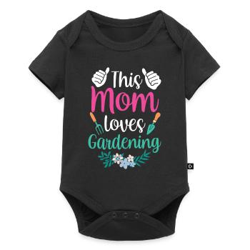 This Mom Loves Gardening Mom Garden - Baby Premium short-sleeve bodysuit - black - Front