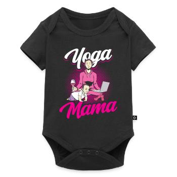 Yoga Mama Mami Hobby Mère - Body à manches courtes Premium Bébé - noir - Devant