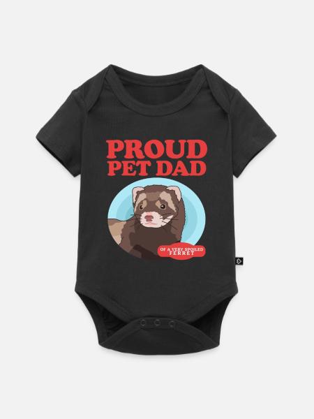 Frettchen Dad Frettchen Liebhaber Geschenk - Baby Premium Kurzarmbody - Schwarz