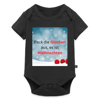 Weihnachtsglocken - Baby Premium Kurzarmbody - Schwarz - Vorne